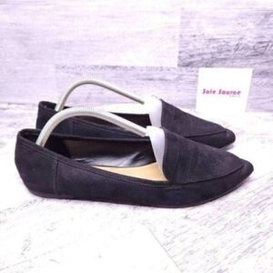 Shein Faux Suede Fabric Slip on Loafer Black sz 40 Women's sz 10